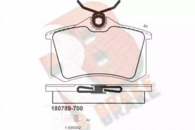 R BRAKE rb0789700 -  Комплект тормозных колодок, дисковый тормоз